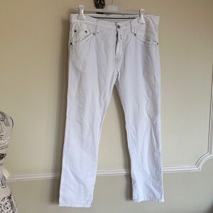 Replay Men's Straight Fit White Pants Size 34